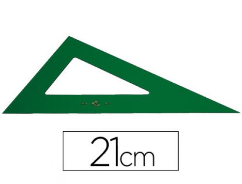 Esquadro plastico verde transp 21 cm , Faber castell , 1590 , 8414790236815